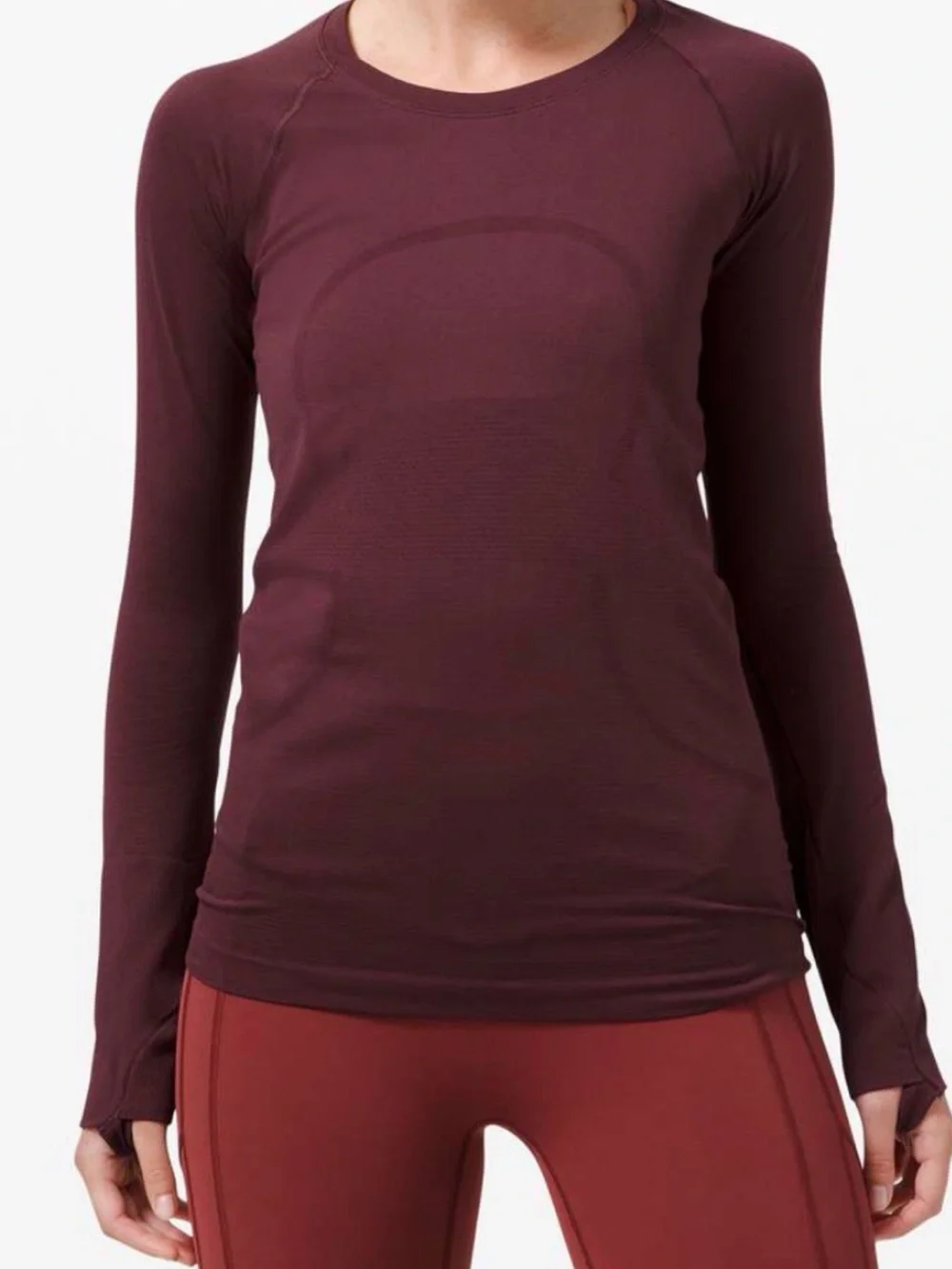 Lululemon Swiftly Tech Long Sleeve 2.0 Burgundy Size 12